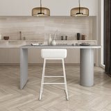 Indoor Wood Bar Tafel Industriële dubbele voetstuk Bar Hoogte Tafel