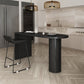 Mesa de bar de madera interior Mesa de altura de barra de pedestal doble industrial