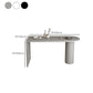 Mesa de bar de madera interior Mesa de altura de barra de pedestal doble industrial
