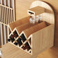 Trestle Base Bar Table Contemporary Solid Wood Bar Dining Table with Wine Rack Clearhalo 'Bar Furniture' 'Bar Tables' 'bar_tables' 'furn' 'furn_bar_tables' 'Furniture' 'Kitchen & Dining Furniture' 6126941