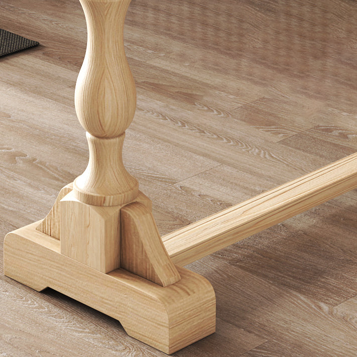 Trestle Base Bar Table Contemporary Solid Wood Bar Dining Table with Wine Rack Clearhalo 'Bar Furniture' 'Bar Tables' 'bar_tables' 'furn' 'furn_bar_tables' 'Furniture' 'Kitchen & Dining Furniture' 6126942
