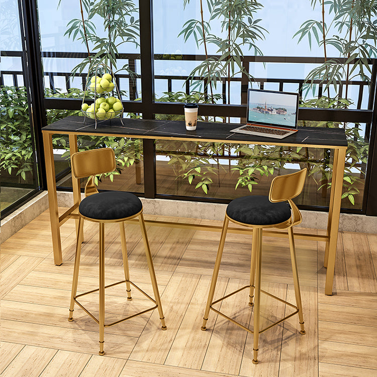 Mesa de bar de piedra sinterizada moderna, mesa de comedor rectangular para cocina y sala de estar