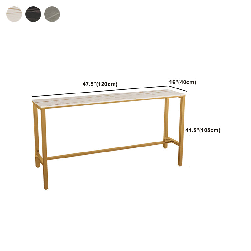 Mesa de bar de piedra sinterizada moderna, mesa de comedor rectangular para cocina y sala de estar