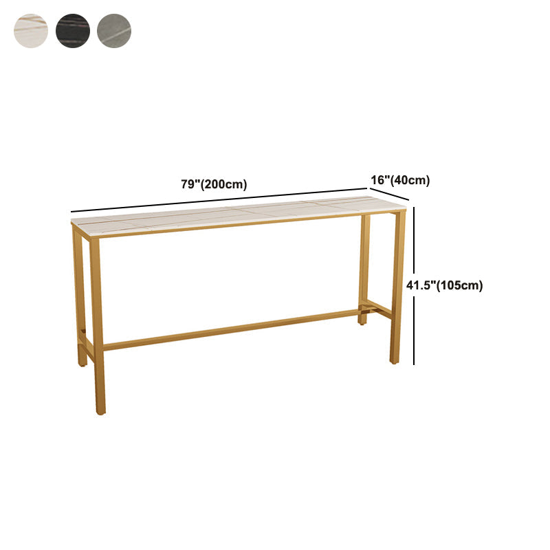Mesa de bar de piedra sinterizada moderna, mesa de comedor rectangular para cocina y sala de estar