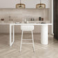 Table de bar industrielle à double piédestal sans table de bar en bois pour le salon