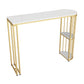Mesa de pub con pedestal doble Mesa de bar especializada Glam para interior y sala de descanso