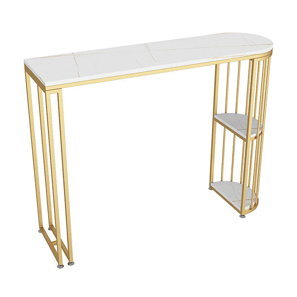 Mesa de pub con pedestal doble Mesa de bar especializada Glam para interior y sala de descanso