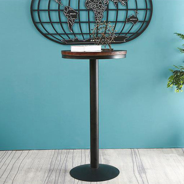 Solid Wood Pub Table Bar Height Industrial Round Bar Table for Indoor Clearhalo 'Bar Furniture' 'Bar Tables' 'bar_tables' 'furn' 'furn_bar_tables' 'Furniture' 'Kitchen & Dining Furniture' 6127150