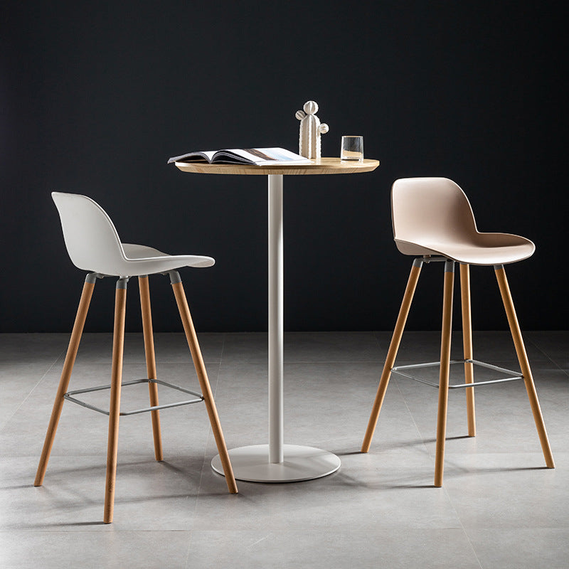 Solid Wood Pub Table 41-inch Bar Height Industrial Round Bar Table for Indoor Natural Without Chairs Clearhalo 'Bar Furniture' 'Bar Tables' 'bar_tables' 'furn' 'furn_bar_tables' 'Furniture' 'Kitchen & Dining Furniture' 6127185