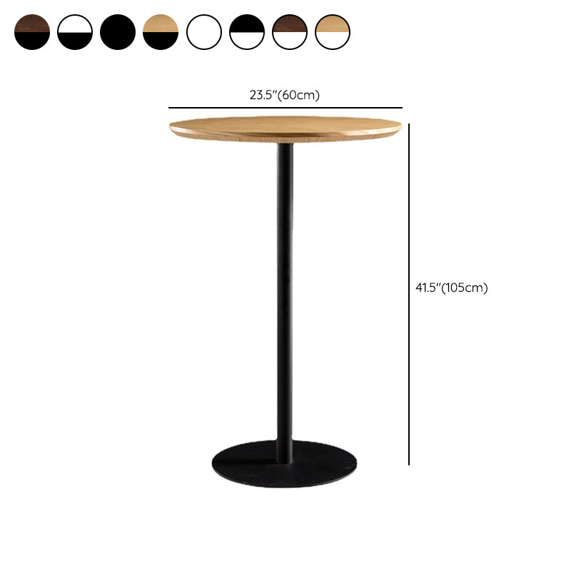 Solid Wood Pub Table 41-inch Bar Height Industrial Round Bar Table for Indoor Clearhalo 'Bar Furniture' 'Bar Tables' 'bar_tables' 'furn' 'furn_bar_tables' 'Furniture' 'Kitchen & Dining Furniture' 6127205