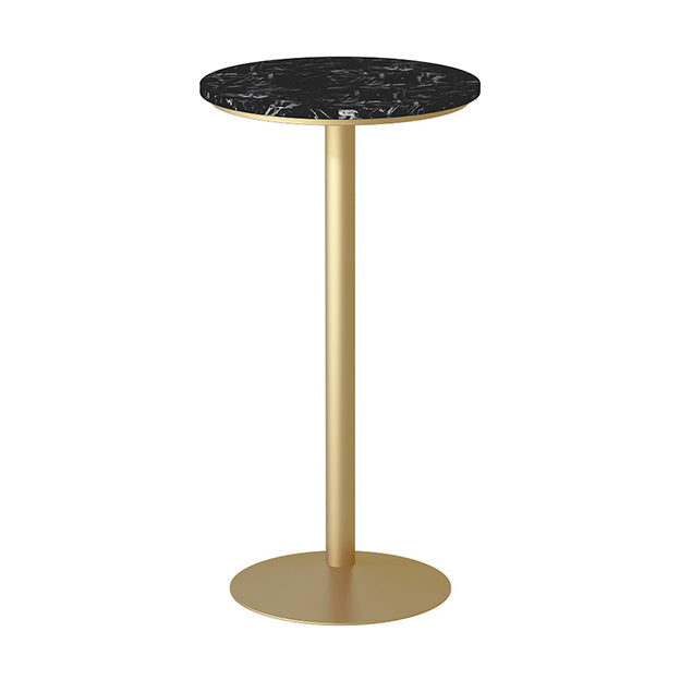 Glam Pedestal Pub Table Artificial Marble Bar Height Cocktail Table Clearhalo 'Bar Furniture' 'Bar Tables' 'bar_tables' 'furn' 'furn_bar_tables' 'Furniture' 'Kitchen & Dining Furniture' 6127220