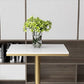 Glam Pedestal Pub Table Artificial Marble Bar Height Cocktail Table Clearhalo 'Bar Furniture' 'Bar Tables' 'bar_tables' 'furn' 'furn_bar_tables' 'Furniture' 'Kitchen & Dining Furniture' 6127221