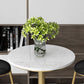 Glam Pedestal Pub Table Artificial Marble Bar Height Cocktail Table Clearhalo 'Bar Furniture' 'Bar Tables' 'bar_tables' 'furn' 'furn_bar_tables' 'Furniture' 'Kitchen & Dining Furniture' 6127222