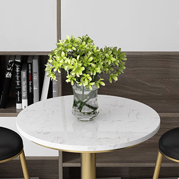 Glam Pedestal Pub Table Artificial Marble Bar Height Cocktail Table Clearhalo 'Bar Furniture' 'Bar Tables' 'bar_tables' 'furn' 'furn_bar_tables' 'Furniture' 'Kitchen & Dining Furniture' 6127222