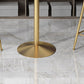 Glam Pedestal Pub Table Artificial Marble Bar Height Cocktail Table Clearhalo 'Bar Furniture' 'Bar Tables' 'bar_tables' 'furn' 'furn_bar_tables' 'Furniture' 'Kitchen & Dining Furniture' 6127224