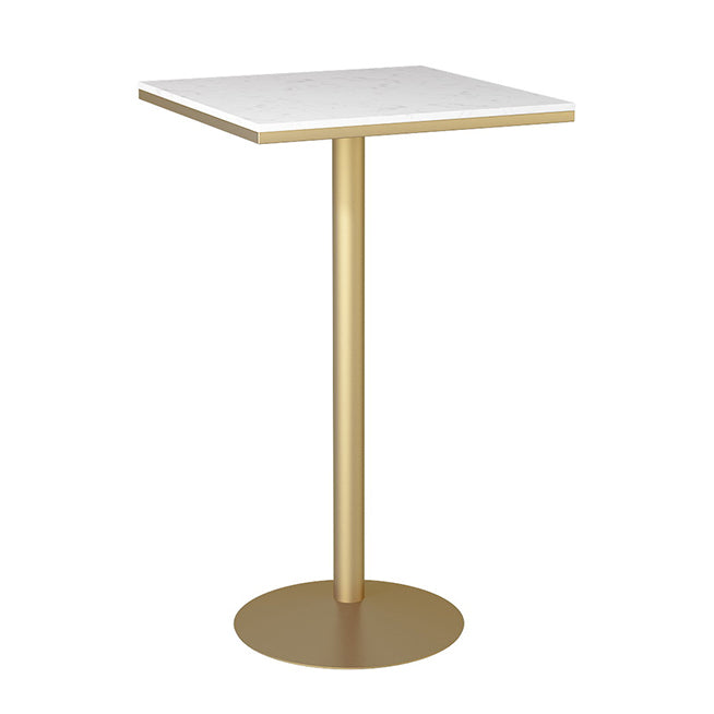 Glam Pedestal Pub Table Artificial Marble Bar Height Cocktail Table Clearhalo 'Bar Furniture' 'Bar Tables' 'bar_tables' 'furn' 'furn_bar_tables' 'Furniture' 'Kitchen & Dining Furniture' 6127230