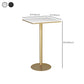 Glam Pedestal Pub Table Artificial Marble Bar Height Cocktail Table Clearhalo 'Bar Furniture' 'Bar Tables' 'bar_tables' 'furn' 'furn_bar_tables' 'Furniture' 'Kitchen & Dining Furniture' 6127232