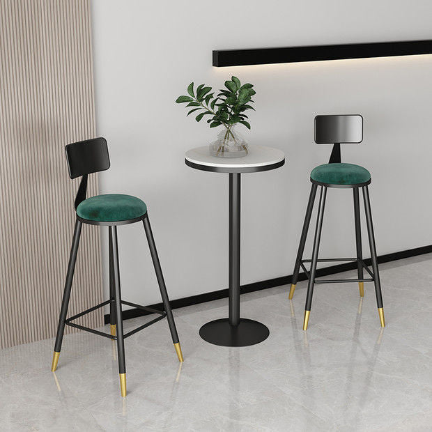 Industrial Bar Table Dining Table with Pedestal Base for Kitchen Living Room Clearhalo 'Bar Furniture' 'Bar Tables' 'bar_tables' 'furn' 'furn_bar_tables' 'Furniture' 'Kitchen & Dining Furniture' 6127244