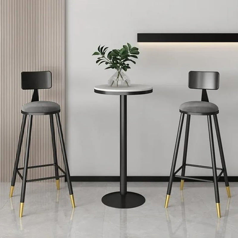 Industrial Bar Table Dining Table with Pedestal Base for Kitchen Living Room Clearhalo 'Bar Furniture' 'Bar Tables' 'bar_tables' 'furn' 'furn_bar_tables' 'Furniture' 'Kitchen & Dining Furniture' 6127247