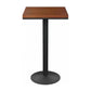 Industrial Bar Table Dining Table with Pedestal Base for Kitchen Living Room 23.6"L x 23.6"W x 41.3"H Wood Without Chairs Clearhalo 'Bar Furniture' 'Bar Tables' 'bar_tables' 'furn' 'furn_bar_tables' 'Furniture' 'Kitchen & Dining Furniture' 6127248