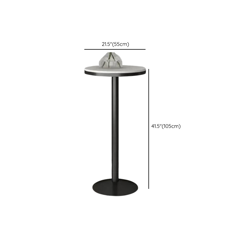 Industrial Bar Table Dining Table with Pedestal Base for Kitchen Living Room Clearhalo 'Bar Furniture' 'Bar Tables' 'bar_tables' 'furn' 'furn_bar_tables' 'Furniture' 'Kitchen & Dining Furniture' 6127250
