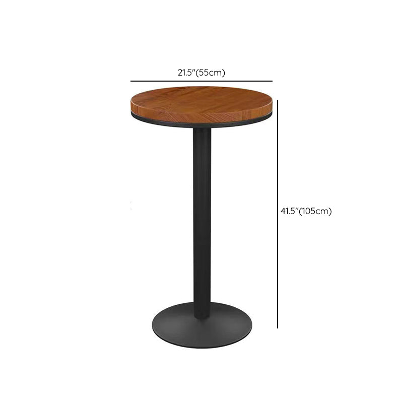 Industrial Bar Table Dining Table with Pedestal Base for Kitchen Living Room Clearhalo 'Bar Furniture' 'Bar Tables' 'bar_tables' 'furn' 'furn_bar_tables' 'Furniture' 'Kitchen & Dining Furniture' 6127251