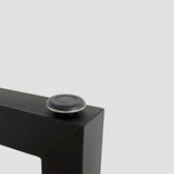 Tavolo da pub in legno massello marrone tavolo da cocktail altezza quadrata con poggiapiedi