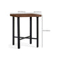 Brown Solid Wood Pub Table Square Bar Height Cocktail Table with Footrest Clearhalo 'Bar Furniture' 'Bar Tables' 'bar_tables' 'furn' 'furn_bar_tables' 'Furniture' 'Kitchen & Dining Furniture' 6127296