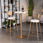 Modern Bar Table White Dining Table for Kitchen Living Room Coffee Room 21.7"L x 21.7"W x 41.3"H Round Without Chairs Clearhalo 'Bar Furniture' 'Bar Tables' 'bar_tables' 'furn' 'furn_bar_tables' 'Furniture' 'Kitchen & Dining Furniture' 6127297