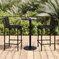 Modern Metal Bar Table Round Dining Table - 23.6" L x 23.6" W x 41.3" H