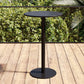 Modern Metal Bar Table Round Dining Table - 23.6" L x 23.6" W x 41.3" H