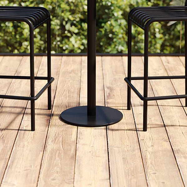Modern Metal Bar Table Round Dining Table - 23.6" L x 23.6" W x 41.3" H