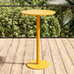Modern Metal Bar Table Round Dining Table - 23.6" L x 23.6" W x 41.3" H