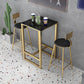 Modern Bar Table Gold and Metal Base Bar Table for Kitchen Living Room Coffee Room Black Without Chairs Clearhalo 'Bar Furniture' 'Bar Tables' 'bar_tables' 'furn' 'furn_bar_tables' 'Furniture' 'Kitchen & Dining Furniture' 6127339