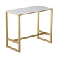 Modern Bar Table Gold and Metal Base Bar Table for Kitchen Living Room Coffee Room White Without Chairs Clearhalo 'Bar Furniture' 'Bar Tables' 'bar_tables' 'furn' 'furn_bar_tables' 'Furniture' 'Kitchen & Dining Furniture' 6127341