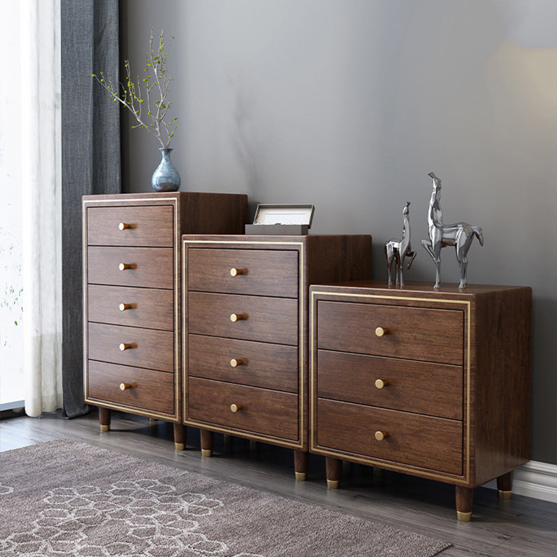 Glam Solid Wood Storage Chest Bedroom Chest in Brown with Drawers Clearhalo 'Bedroom Furniture' 'Dressers & Chests' 'dressers_chests' 'furn' 'furn_dressers_chests' 'Furniture' 6127445