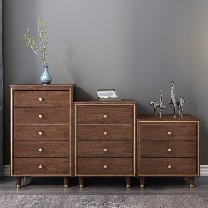 Glam Solid Wood Storage Chest Bedroom Chest in Brown with Drawers Clearhalo 'Bedroom Furniture' 'Dressers & Chests' 'dressers_chests' 'furn' 'furn_dressers_chests' 'Furniture' 6127447