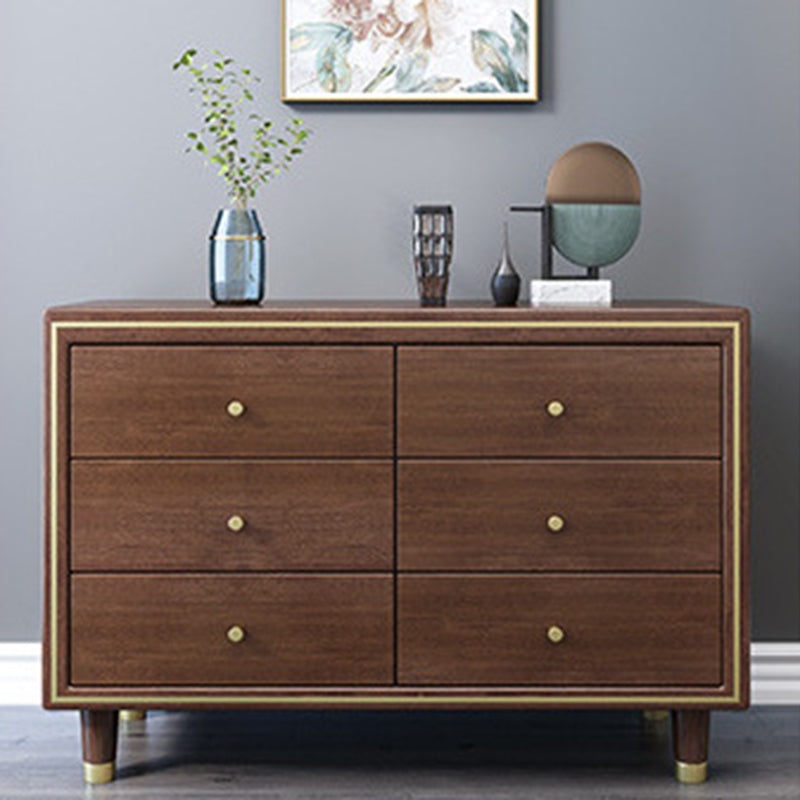 Glam Solid Wood Storage Chest Bedroom Chest in Brown with Drawers Clearhalo 'Bedroom Furniture' 'Dressers & Chests' 'dressers_chests' 'furn' 'furn_dressers_chests' 'Furniture' 6127448