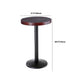 Juego de mesa de Bar Industrial de 1/3/5 piezas, mesa redonda de madera de pino para cafetería