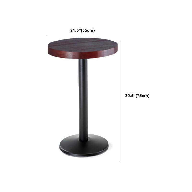 Juego de mesa de Bar Industrial de 1/3/5 piezas, mesa redonda de madera de pino para cafetería