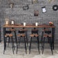 Set tavolo da bar industriale Tavolo da bancone in legno massello da 1/4/9 pezzi per interni