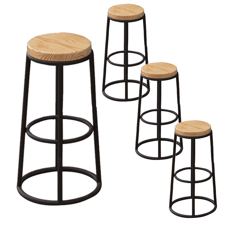Set tavolo da bar industriale Tavolo da bancone in legno massello da 1/4/9 pezzi per interni