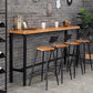 Set tavolo da bar industriale Tavolo da bancone in legno massello da 1/4/9 pezzi per interni