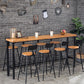 Set tavolo da bar industriale Tavolo da bancone in legno massello da 1/4/9 pezzi per interni