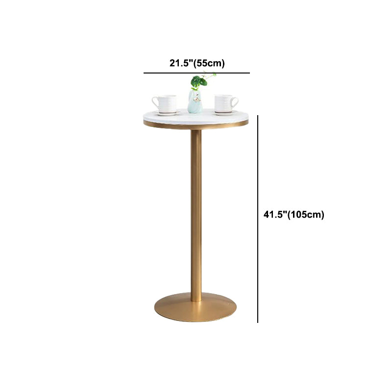 Metal and Wood Set 1/2/3 Pieces Contemporary Round Bar Stool and Table Set Clearhalo 'Bar Furniture' 'furn' 'furn_home_bar_bar_sets' 'Furniture' 'Home Bars & Bar Sets' 'home_bar_bar_sets' 'Kitchen & Dining Furniture' 6127560