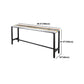 Industrial 1/5 Pieces Bar Table Set Rectangle Wood Counter Table with High Stools for Bar