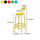 Industrial 1/5 Pieces Bar Table Set Rectangle Wood Counter Table with High Stools for Bar