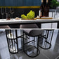 Sintered Stone Top Table Set 1/5 Pieces Modern Irregular Shape Pub Table Set