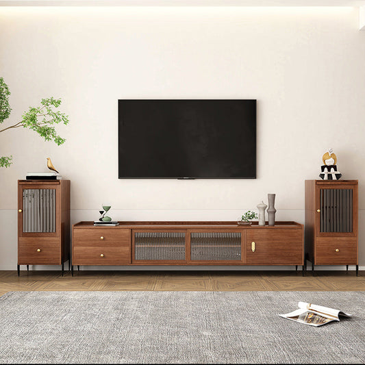 Industrial Rubber Wood TV Stand Enclosed Storage TV Media Console Clearhalo 'furn' 'furn_tv_stands_entertainment_centers' 'Furniture' 'Living Room Furniture' 'TV Stands & Entertainment Centers' 'TV Stands & Media Storage Furniture' 'tv_stands_entertainment_centers' 6127841