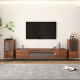 Industrial Rubber Wood TV Stand Enclosed Storage TV Media Console Clearhalo 'furn' 'furn_tv_stands_entertainment_centers' 'Furniture' 'Living Room Furniture' 'TV Stands & Entertainment Centers' 'TV Stands & Media Storage Furniture' 'tv_stands_entertainment_centers' 6127841